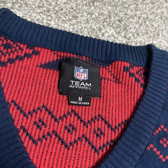 New England Patriots Ugly Christmas Sweater Women's Size Medium V Neck NFL NEW - Picture 3 of 5